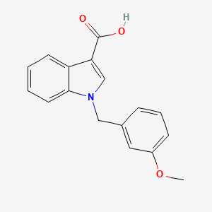 molecular formula C17H15NO3 B7808678 1-[(3-methoxyphenyl)methyl]-1H-indole-3-carboxylic acid 