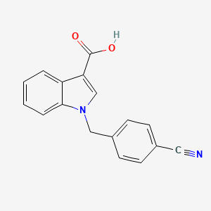 molecular formula C17H12N2O2 B7808683 1-[(4-cyanophenyl)methyl]-1H-indole-3-carboxylic acid 