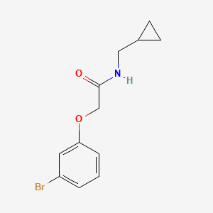 molecular formula C12H14BrNO2 B7808731 2-(3-bromophenoxy)-N-(cyclopropylmethyl)acetamide 