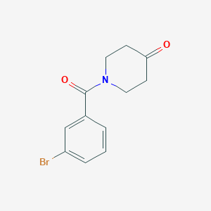 molecular formula C12H12BrNO2 B7808739 1-(3-Bromobenzoyl)piperidin-4-one 