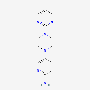 molecular formula C13H16N6 B7808771 5-(4-Pyrimidin-2-ylpiperazin-1-yl)pyridin-2-amine 