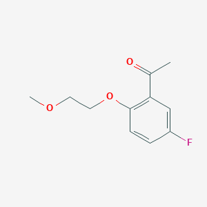 molecular formula C11H13FO3 B7808781 1-(5-Fluoro-2-(2-methoxyethoxy)phenyl)ethanone 