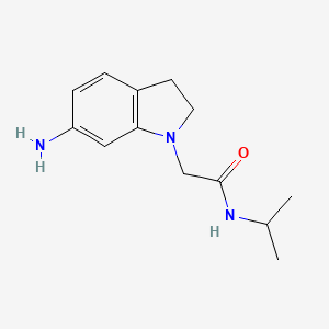 molecular formula C13H19N3O B7808811 2-(6-Aminoindolin-1-yl)-N-isopropylacetamide 