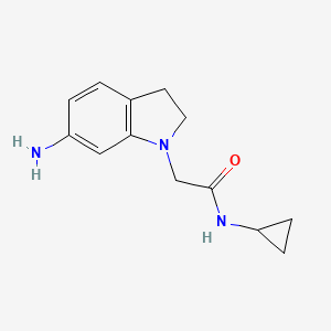 2-(6-Amino-2,3-dihydro-1H-indol-1-yl)-N-cyclopropylacetamide