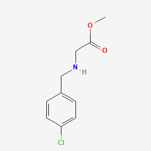 molecular formula C10H12ClNO2 B7808876 (4-Chloro-benzylamino)-acetic acid methyl ester 