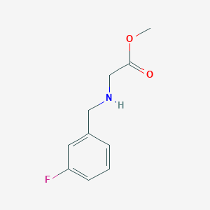 molecular formula C10H12FNO2 B7808883 Methyl 2-{[(3-fluorophenyl)methyl]amino}acetate 