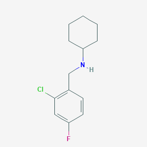 molecular formula C13H17ClFN B7808964 N-[(2-chloro-4-fluorophenyl)methyl]cyclohexanamine 