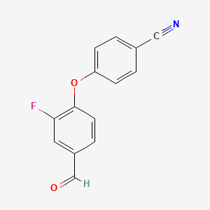 molecular formula C14H8FNO2 B7809006 4-(2-Fluoro-4-formylphenoxy)benzonitrile 