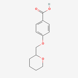 molecular formula C13H16O4 B7809008 4-((Tetrahydro-2H-pyran-2-yl)methoxy)benzoic acid 