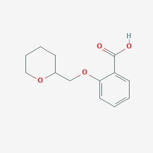 molecular formula C13H16O4 B7809014 2-((Tetrahydro-2H-pyran-2-yl)methoxy)benzoic acid 