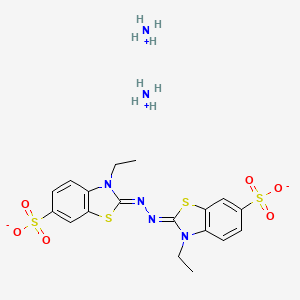 molecular formula C18H24N6O6S4 B7809020 6-Benzothiazolinesulfonic acid, 2,2'-azinobis(3-ethyl-, ammonium salt (1:2) 