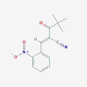 (2E)-4,4-dimethyl-2-[(2-nitrophenyl)methylidene]-3-oxopentanenitrile