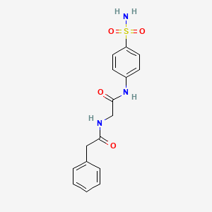 molecular formula C16H17N3O4S B7809066 N-(2-Oxo-2-((4-sulfamoylphenyl)amino)ethyl)-2-phenylacetamide 