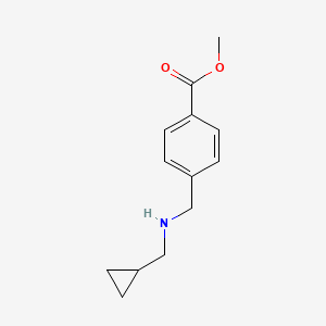 molecular formula C13H17NO2 B7809067 Methyl 4-{[(cyclopropylmethyl)amino]methyl}benzoate 