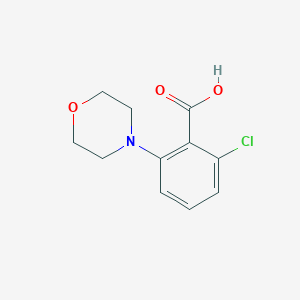 molecular formula C11H12ClNO3 B7809166 2-Chloro-6-morpholinobenzoic acid 