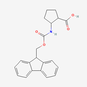 molecular formula C21H21NO4 B7809301 2-({[(9H-Fluoren-9-YL)methoxy]carbonyl}amino)cyclopentane-1-carboxylic acid CAS No. 282524-97-4