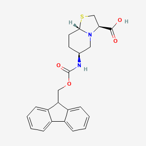 molecular formula C23H24N2O4S B7809309 (3R,6S,8aS)-6-((((9H-Fluoren-9-yl)methoxy)carbonyl)amino)hexahydro-2H-thiazolo[3,2-a]pyridine-3-carboxylic acid 