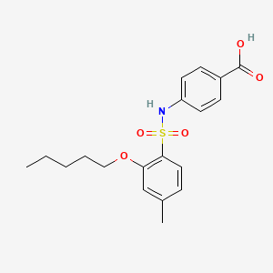 4-[4-Methyl-2-(pentyloxy)benzenesulfonamido]benzoic acid