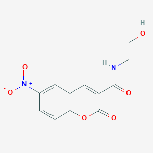 N-(2-hydroxyethyl)-6-nitro-2-oxochromene-3-carboxamide