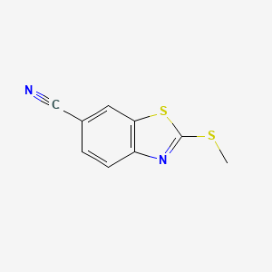 molecular formula C9H6N2S2 B7809415 2-(Methylthio)benzo[d]thiazole-6-carbonitrile 