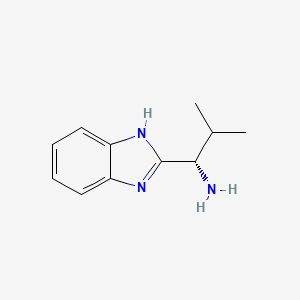 molecular formula C11H15N3 B7809482 (1S)-1-(1H-benzimidazol-2-yl)-2-methylpropan-1-amine 