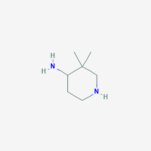 molecular formula C7H16N2 B7809514 3,3-Dimethylpiperidin-4-amine 
