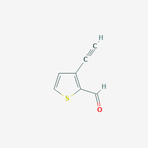 molecular formula C7H4OS B7809547 3-Ethynylthiophene-2-carbaldehyde 