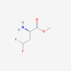 molecular formula C5H9F2NO2 B7809566 methyl (2S)-2-amino-4,4-difluorobutanoate CAS No. 607403-55-4