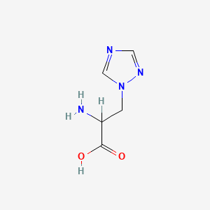 molecular formula C5H8N4O2 B7809578 2-Amino-3-(1H-1,2,4-triazol-1-yl)propanoic acid CAS No. 86362-20-1