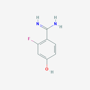 molecular formula C7H7FN2O B7809609 4-(Diaminomethylidene)-3-fluorocyclohexa-2,5-dien-1-one CAS No. 740769-45-3