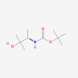 molecular formula C10H21NO3 B7809749 (S)-tert-Butyl (3-hydroxy-3-methylbutan-2-yl)carbamate 