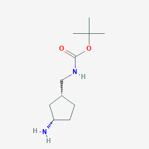 molecular formula C11H22N2O2 B7809765 tert-butyl (((1R,3S)-3-aminocyclopentyl)methyl)carbamate 