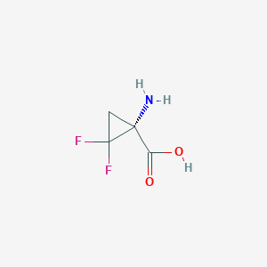 molecular formula C4H5F2NO2 B7809793 (1R)-1-Amino-2,2-difluorocyclopropane-1-carboxylic acid CAS No. 792173-09-2