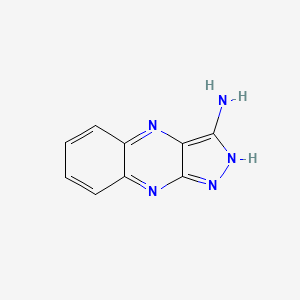molecular formula C9H7N5 B7809935 1H-Pyrazolo[3,4-b]quinoxalin-3-amine CAS No. 56984-56-6