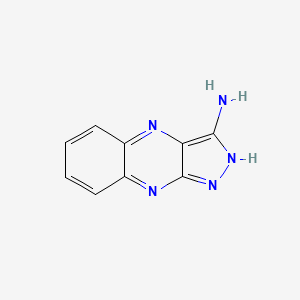 molecular formula C9H7N5 B7809935 1H-吡唑并[3,4-b]喹喔啉-3-胺 CAS No. 56984-56-6