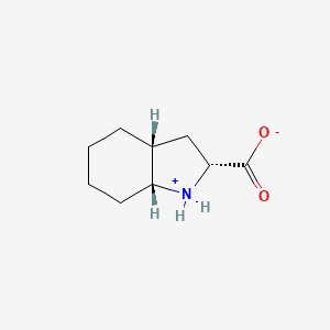 molecular formula C9H15NO2 B7809951 (2R,3aR,7aR)-2,3,3a,4,5,6,7,7a-octahydro-1H-indol-1-ium-2-carboxylate 