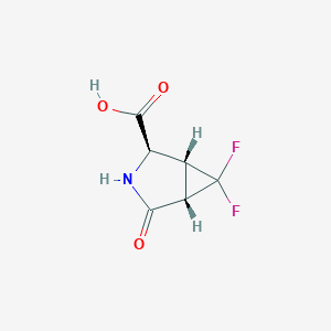 molecular formula C6H5F2NO3 B7809979 (1R,2R,5S)-6,6-Difluoro-4-oxo-3-azabicyclo[3.1.0]hexane-2-carboxylic acid 