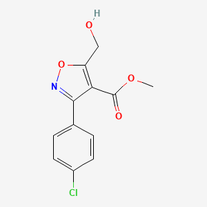 molecular formula C12H10ClNO4 B7810020 3-(4-Chlorophenyl)-5-(hydroxymethyl)isoxazole-4-carboxylic acid methyl ester 