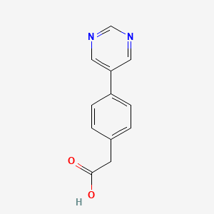 2-(4-Pyrimidin-5-ylphenyl)acetic acid