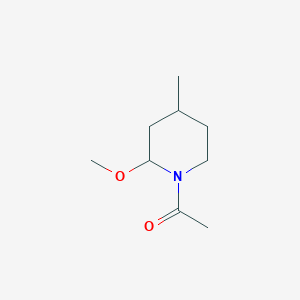 molecular formula C9H17NO2 B7810049 1-(2-Methoxy-4-methylpiperidin-1-yl)ethanone 