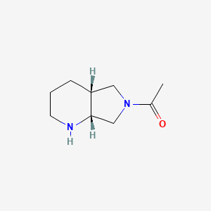 molecular formula C9H16N2O B7810074 1-((4AR,7aR)-hexahydro-1H-pyrrolo[3,4-b]pyridin-6(2H)-yl)ethanone 