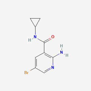 molecular formula C9H10BrN3O B7810098 2-Amino-5-bromo-N-cyclopropylnicotinamide 