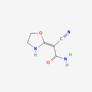 2-Cyano-2-(1,3-oxazolidin-2-ylidene)acetamide