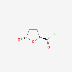molecular formula C5H5ClO3 B7810389 2-Furancarbonyl chloride, tetrahydro-5-oxo-, (2R)- CAS No. 53558-94-4