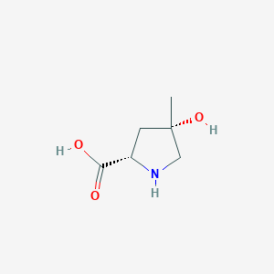 molecular formula C6H11NO3 B7810437 (2s,4s)-4-Hydroxy-4-methylpyrrolidine-2-carboxylic acid 