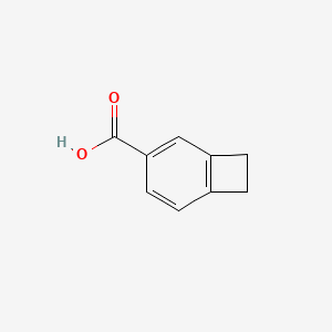 molecular formula C9H8O2 B7810443 Bicyclo[4.2.0]octa-1,3,5-triene-3-carboxylic acid 