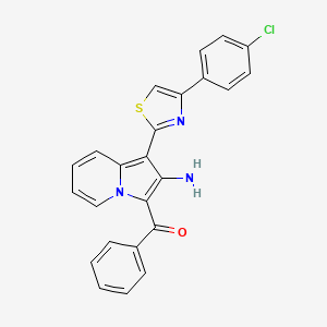 molecular formula C24H16ClN3OS B7810542 {2-Amino-1-[4-(4-chlorophenyl)-1,3-thiazol-2-yl]indolizin-3-yl}(phenyl)methanone 