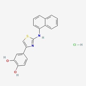 molecular formula C19H15ClN2O2S B7810544 4-(4-(Naphthylamino)-3,5-thiazolyl)benzene-1,2-diol hydrochloride 