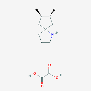 molecular formula C12H21NO4 B7810558 (7R,8R)-7,8-Dimethyl-1-azaspiro[4.4]nonane (C2H2O4) 