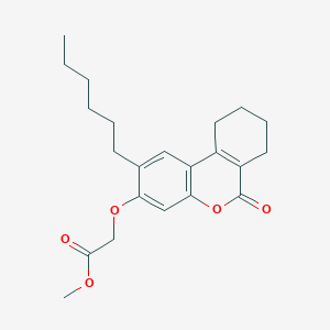 molecular formula C22H28O5 B7810641 methyl [(2-hexyl-6-oxo-7,8,9,10-tetrahydro-6H-benzo[c]chromen-3-yl)oxy]acetate 